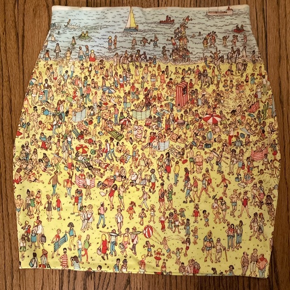 omighty Dresses & Skirts - Omighty Wheres Waldo Mini Skirt Size M L